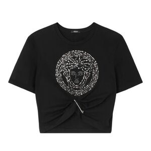 Versace Black Embellished Women's Top